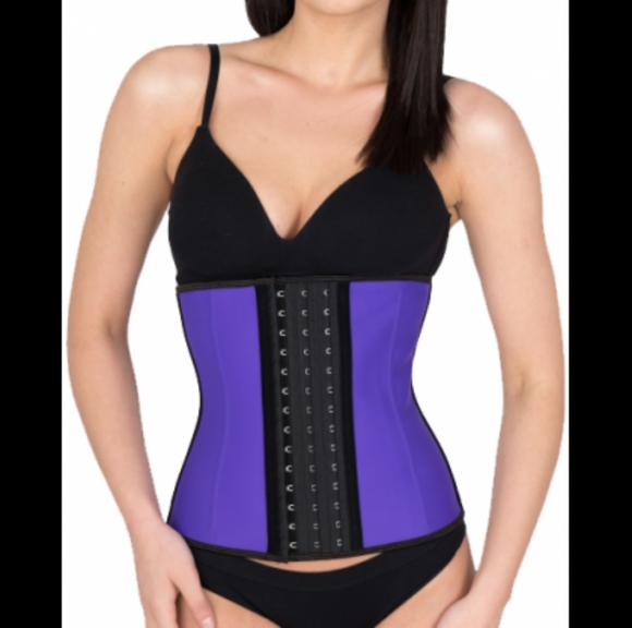 100 % Latex Waist Trainer 9 steel bonning  3 hook - Picture 1 of 6